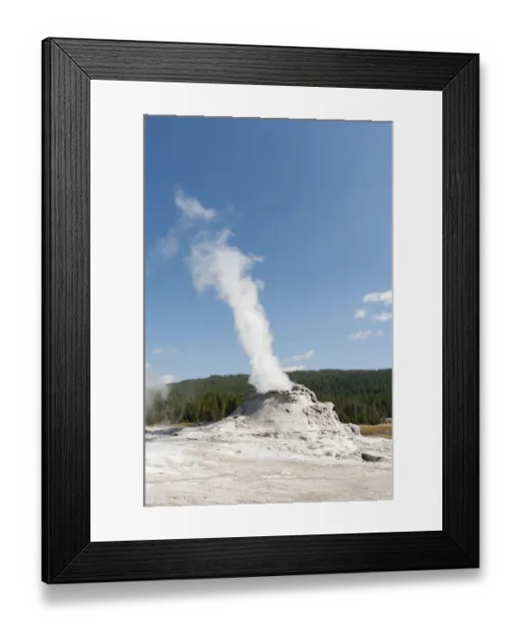 Framed Print : Hot spring with a cone geyser, steam column, water vapor, Castle Geyser, Castle-Grand Area, Upper Geyser Basin, Yellowstone National Park, Wyoming, Western United States, USA, United States of America, North America Framed Print : Hot spring with a cone geyser, steam column, water vapor, Castle Geyser, Castle-Grand Area, Upper Geyser Basin, Yellowstone National Park, Wyoming, Western United States, USA, United States of America, North America
