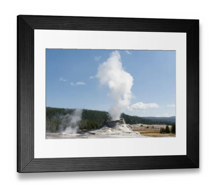Framed Print : Hot spring with a cone geyser, steam column, water vapor, Castle Geyser, Castle-Grand Area, Upper Geyser Basin, Yellowstone National Park, Wyoming, Western United States, USA, United States of America, North America Framed Print : Hot spring with a cone geyser, steam column, water vapor, Castle Geyser, Castle-Grand Area, Upper Geyser Basin, Yellowstone National Park, Wyoming, Western United States, USA, United States of America, North America
