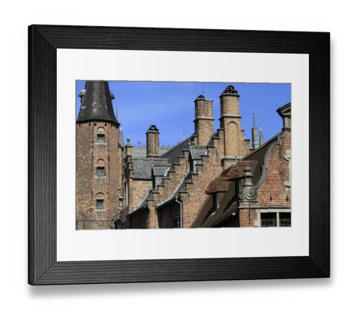 Framed Print : Bruges. Facades of Bruges houses Framed Print : Bruges. Facades of Bruges houses