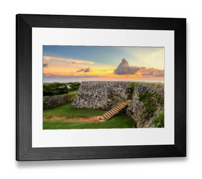 Framed Print : Zakimi Castle Sunset Framed Print : Zakimi Castle Sunset