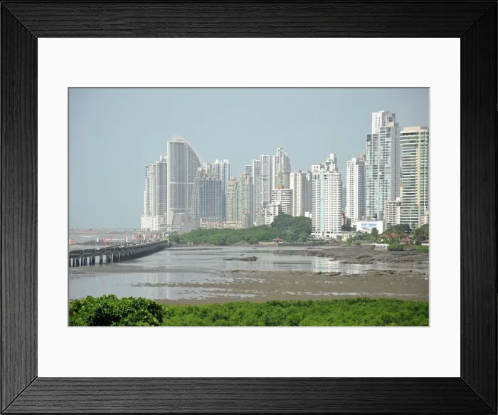 Framed Print : Skyscrapers and Skyline of Panama City
