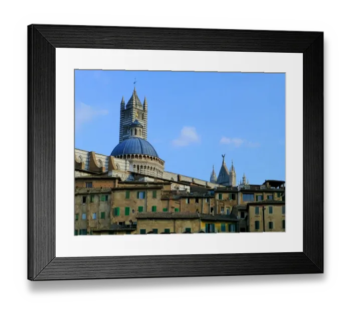 Framed Print : View on the city of Siena with the cathedral Framed Print : View on the city of Siena with the cathedral