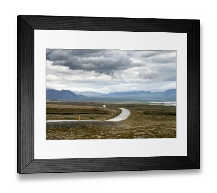 Framed Print : Winding Road to Thingvellir National Park