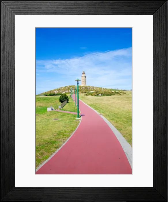 Framed Print : The famous Torre de Hercules at summer