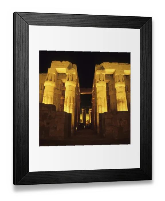 Framed Print : Temple of Luxor illuminated at night, Luxor, Egypt Framed Print : Temple of Luxor illuminated at night, Luxor, Egypt