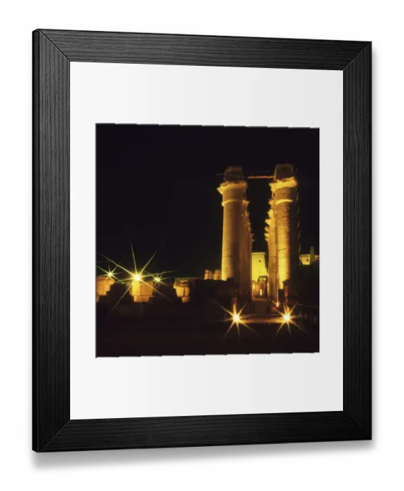 Framed Print : Temple of Luxor Hypostyle Hall at night, Luxor Framed Print : Temple of Luxor Hypostyle Hall at night, Luxor