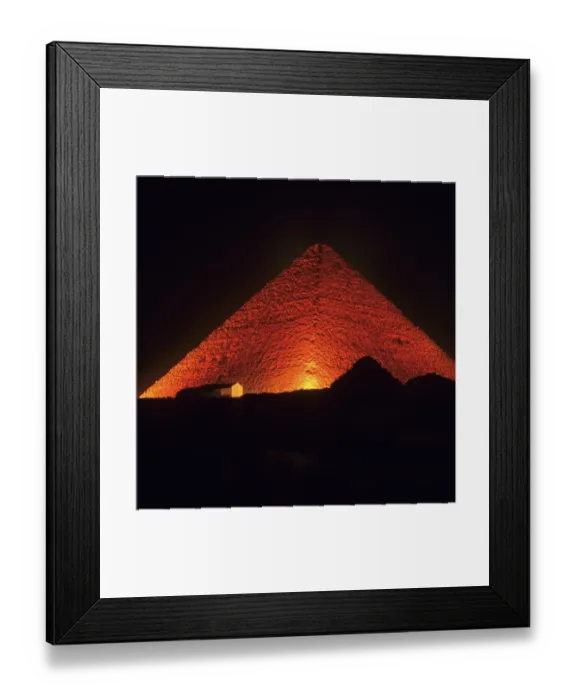 Framed Print : The Pyramid of Cheops illuminated at night Framed Print : The Pyramid of Cheops illuminated at night