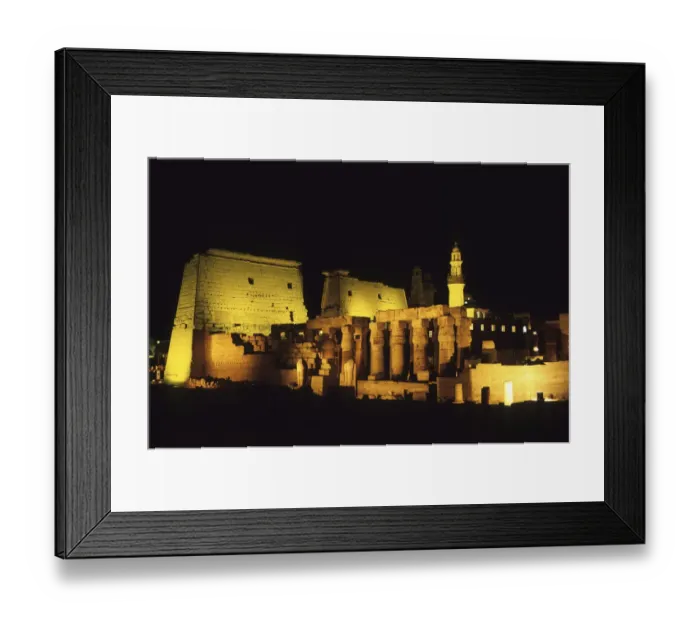 Framed Print : Temple of Luxor illuminated at Night, Luxor, Egypt Framed Print : Temple of Luxor illuminated at Night, Luxor, Egypt