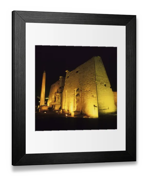 Framed Print : Temple of Luxor Illuminated at Night-Luxor, Egypt