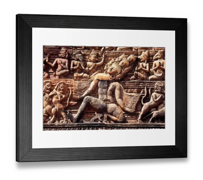 Framed Print : Deep relief carvings at Angkor Wat Framed Print : Deep relief carvings at Angkor Wat