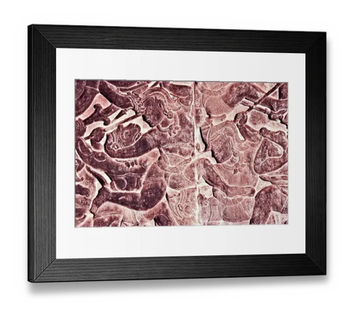 Framed Print : Deep relief carvings at Angkor Wat Framed Print : Deep relief carvings at Angkor Wat