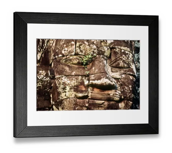 Framed Print : Stone face at Bayon Framed Print : Stone face at Bayon