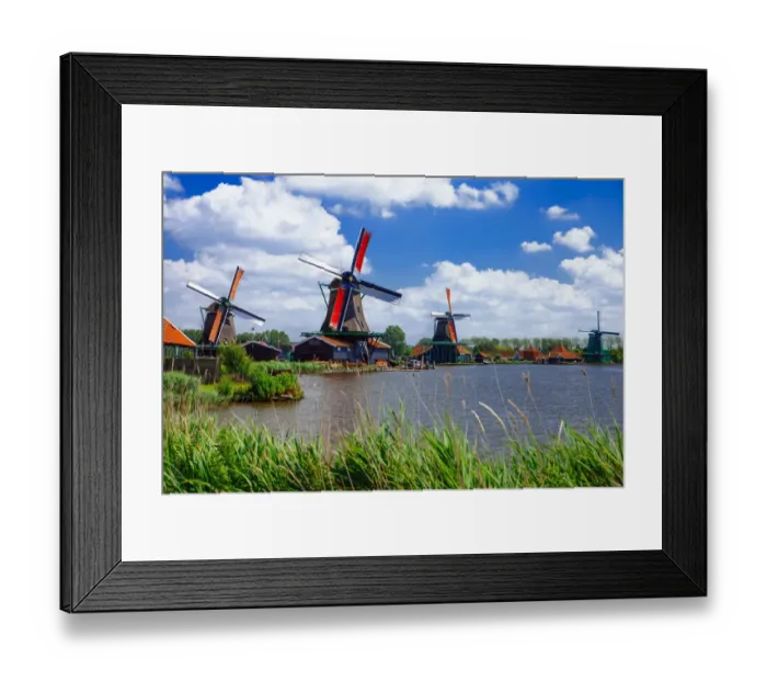 Framed Print : Beautiful scenery of windmills Framed Print : Beautiful scenery of windmills