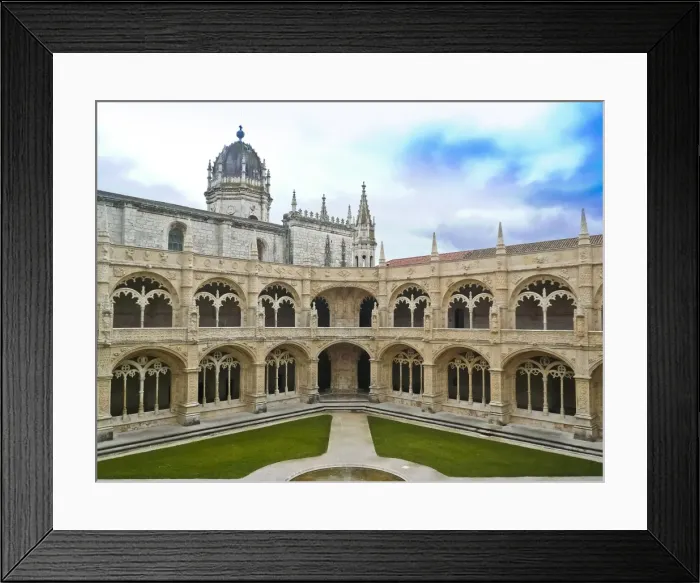 Framed Print : Cloister of Jeronimos Monastery in Lisbon Framed Print : Cloister of Jeronimos Monastery in Lisbon