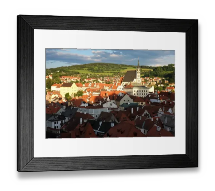 Framed Print : Panoramic view of Cesky Krumlov