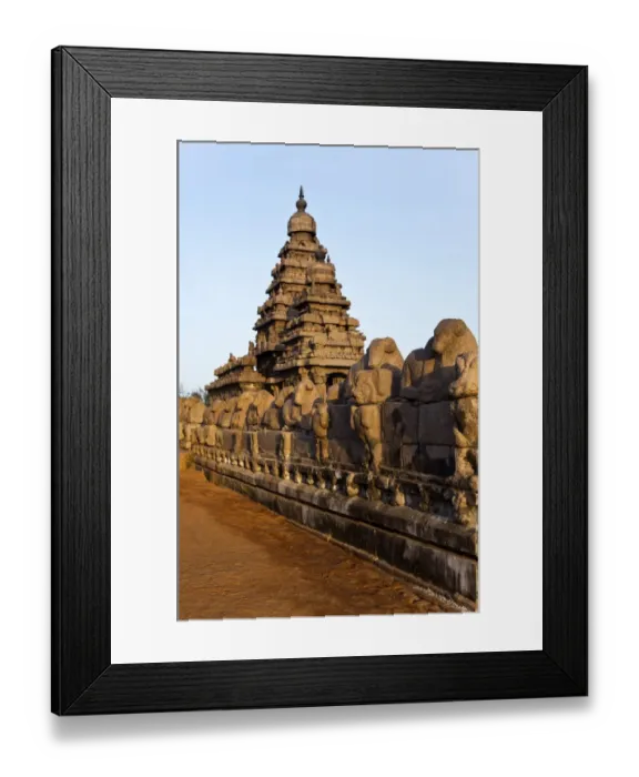 Framed Print : Sculptures of Nandi Bull around ancient Shore Temple at Mahabalipuram, Kanchipuram District, Tamil Nadu, India Framed Print : Sculptures of Nandi Bull around ancient Shore Temple at Mahabalipuram, Kanchipuram District, Tamil Nadu, India