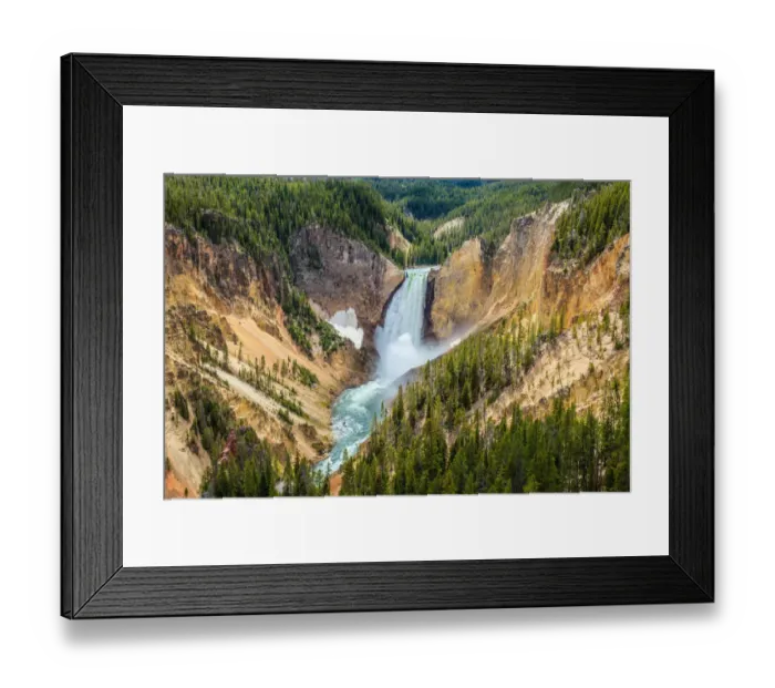 Framed Print : Lower Falls of Yellowstone National Park Framed Print : Lower Falls of Yellowstone National Park