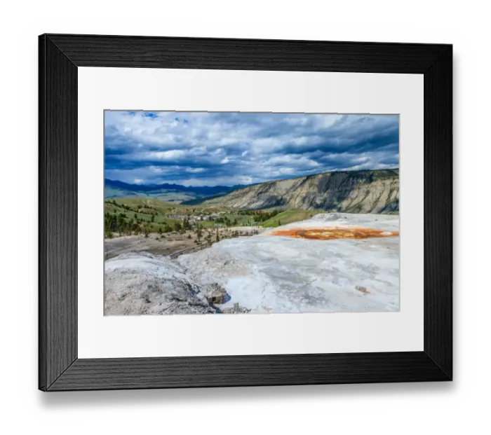 Framed Print : Mammoth Hot Springs of Yellowstone National Park Framed Print : Mammoth Hot Springs of Yellowstone National Park