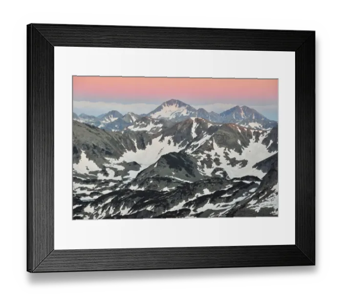 Framed Print : Alpenglow in Pirin mountain Framed Print : Alpenglow in Pirin mountain