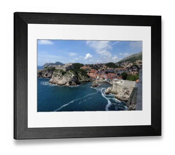 Framed Print : View over the walls of Dubrovnik, Croatia