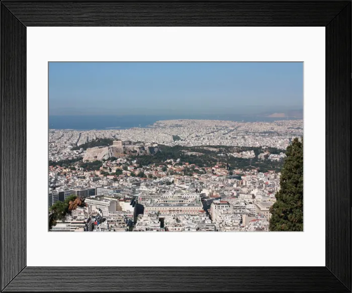 Framed Print : Acropolis from Lycavittos Hill in Athens