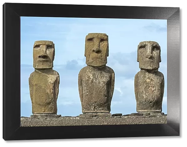 Group of Moai, Rano Raraku, Easter Island, Chile