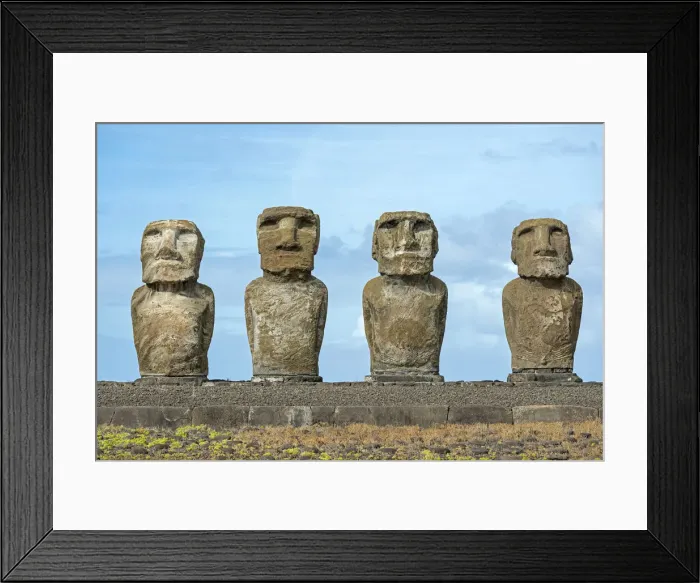 Framed Print : Group of Moai, Rano Raraku, Easter Island, Chile Framed Print : Group of Moai, Rano Raraku, Easter Island, Chile