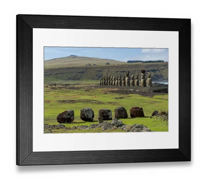 Framed Print : Group of Moai, Rano Raraku, Easter Island, Chile Framed Print : Group of Moai, Rano Raraku, Easter Island, Chile