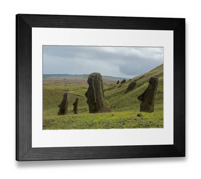 Framed Print : Group of Moai statues, Rano Raraku, Easter Island, Chile Framed Print : Group of Moai statues, Rano Raraku, Easter Island, Chile
