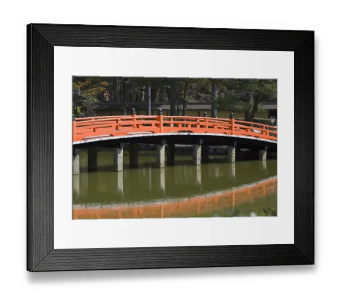 Framed Print : Red Japanese Footbridge Framed Print : Red Japanese Footbridge