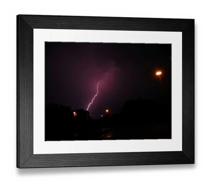 Framed Print : Lightning. An warm humid evening Princep Ghat kolkata suddenly turned into thunderstorm