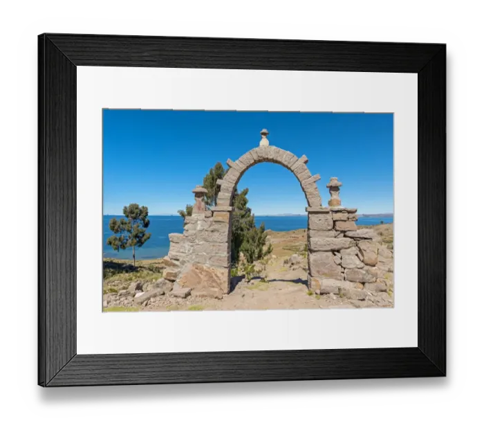 Framed Print : Archway, Taquile Island, Lake Titicaca, Peru Framed Print : Archway, Taquile Island, Lake Titicaca, Peru