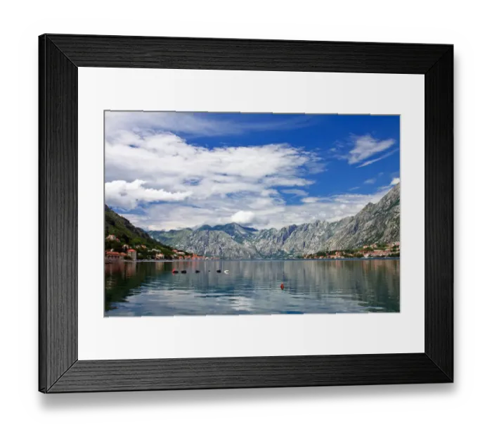 Framed Print : View of the bay of Kotor Framed Print : View of the bay of Kotor