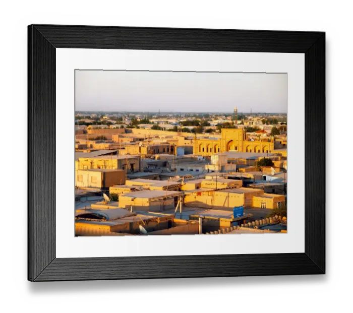 Framed Print : Khiva town from above at sunset Framed Print : Khiva town from above at sunset