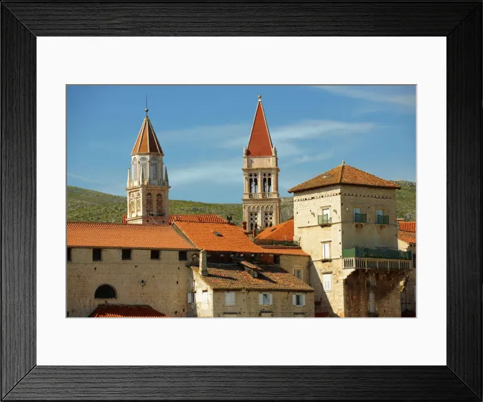 Framed Print : Trogir Harbour front with medieval buildings, Trogir, Croatia Framed Print : Trogir Harbour front with medieval buildings, Trogir, Croatia