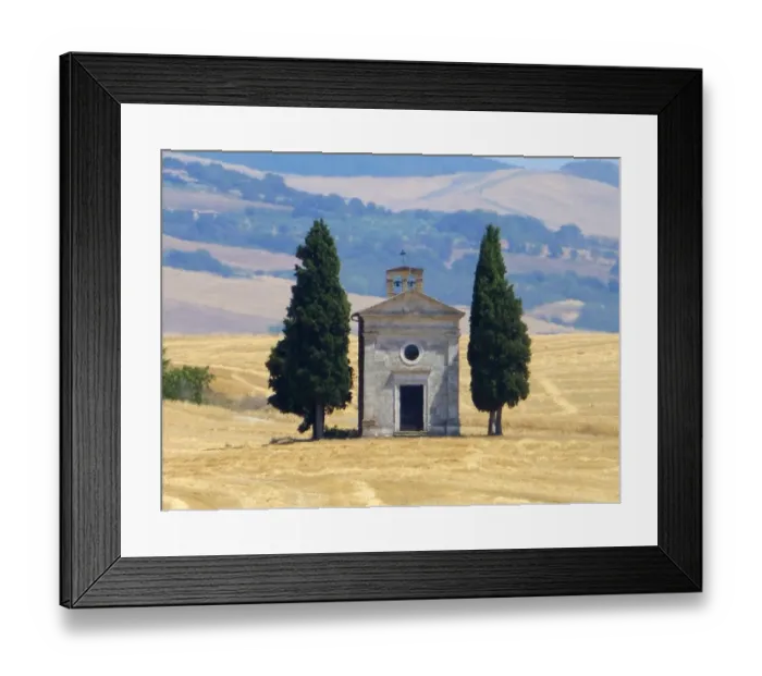 Framed Print : Chapel of Vitaleta in Val d Orcia Framed Print : Chapel of Vitaleta in Val d Orcia