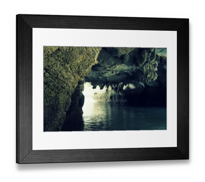 Framed Print : Cave over sea, Halong Bay