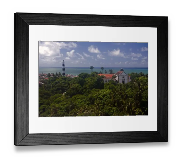 Framed Print : Olinda. Igreja de Nossa Senhora da GraAza / SeminAario e o Farol de Olinda Framed Print : Olinda. Igreja de Nossa Senhora da GraAza / SeminAario e o Farol de Olinda