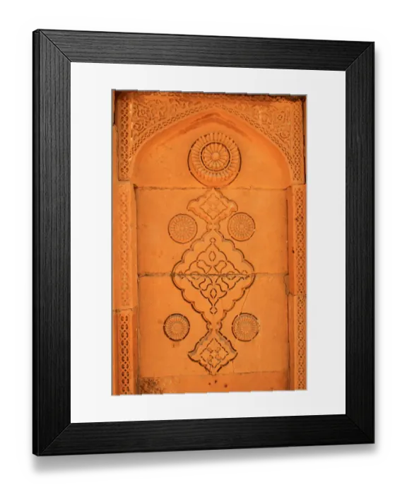 Framed Print : Floral yellow stone art work on grave Framed Print : Floral yellow stone art work on grave