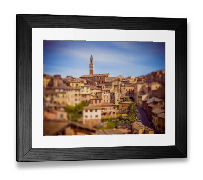 Framed Print : Siena. Tilt-shift photo of historic centre of Siena Framed Print : Siena. Tilt-shift photo of historic centre of Siena