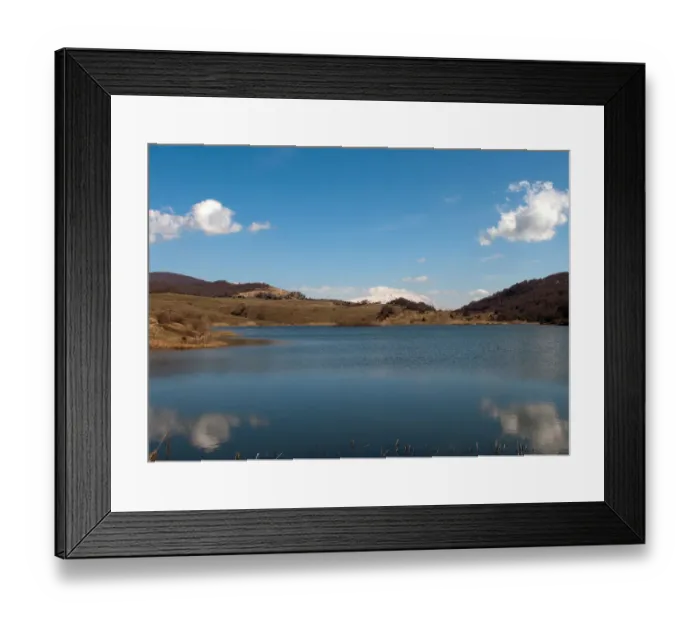 Framed Print : Clouds mirroring on the lake Framed Print : Clouds mirroring on the lake