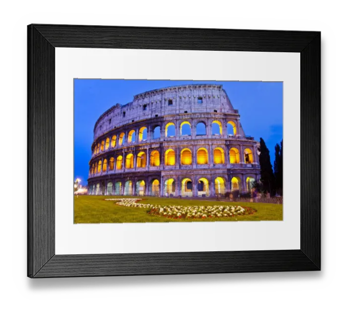 Framed Print : Colosseum at dusk