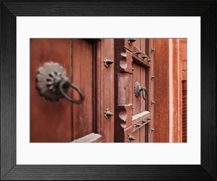 Framed Print : Closed wooden door at Agra Fort, Agra, Uttar Pradesh, India Framed Print : Closed wooden door at Agra Fort, Agra, Uttar Pradesh, India