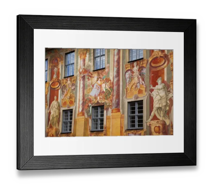 Framed Print : Colourful Facade Of An Old House Framed Print : Colourful Facade Of An Old House