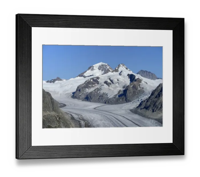 Framed Print : Great Aletsch glacier, behind Mt. Eiger, Mt. Moench and Mt. Jungfrau, UNESCO World Heritage Site Swiss Alps Jungfrau-Aletsch, Goms, Valais, Switzerland, Europe Framed Print : Great Aletsch glacier, behind Mt. Eiger, Mt. Moench and Mt. Jungfrau, UNESCO World Heritage Site Swiss Alps Jungfrau-Aletsch, Goms, Valais, Switzerland, Europe
