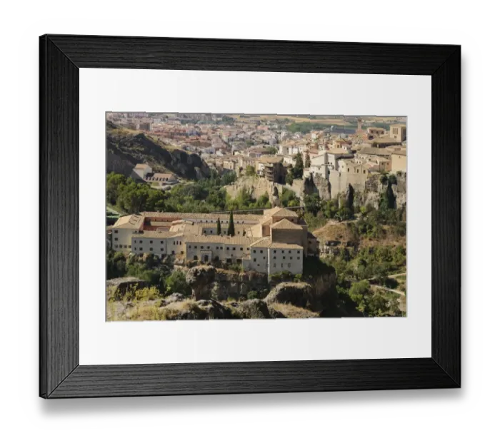 Framed Print : View Of The Rear Of The Parador Of Cuenca With The Old Part Of The City In The Background Framed Print : View Of The Rear Of The Parador Of Cuenca With The Old Part Of The City In The Background