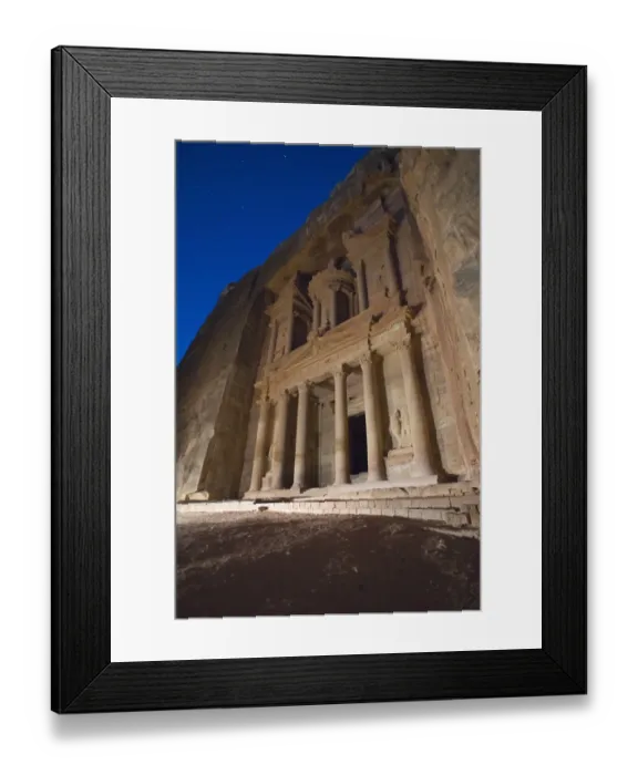 Framed Print : The Treasury At Night In The Nabatean City Framed Print : The Treasury At Night In The Nabatean City