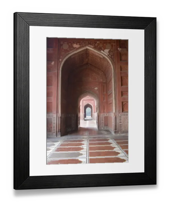 Framed Print : Interior view of the mosque at the Taj Mahal, Agra, Uttar Pradesh, India Framed Print : Interior view of the mosque at the Taj Mahal, Agra, Uttar Pradesh, India