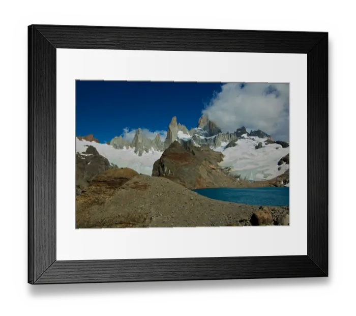 Framed Print : Fitz Roy and laguna de los tres