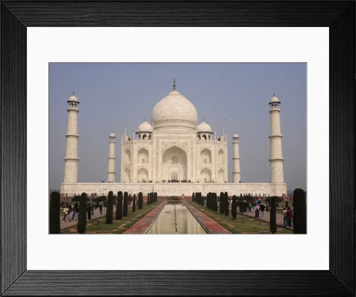 Framed Print : Taj Mahal. Front view of taj mahal Framed Print : Taj Mahal. Front view of taj mahal